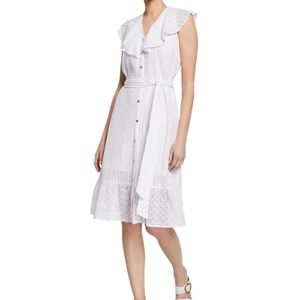 MICHAEL Michael Kors Lace Ruffle Self Tie Dress 14